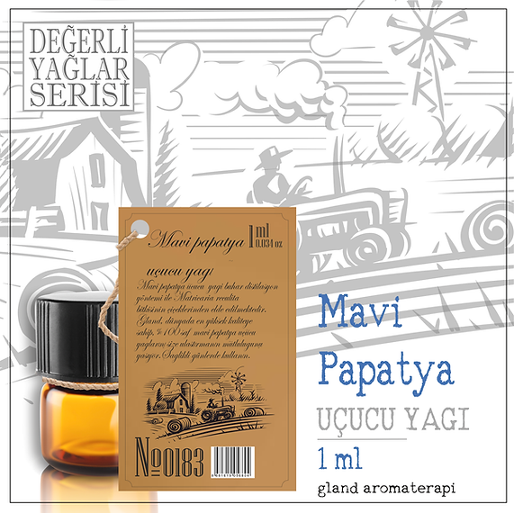 gland mavi papatya uçucu yağı 1 ml german chamomile blue chamomile oil
