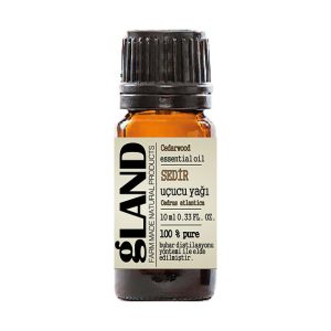 gland sedir uçucu yağı 10 ml amber şişede doğal esansiyel yağ