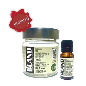 Hindistan cevizi yağı 200 ml ve limon uçucu yağı 10 ml doğal bakım seti