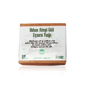 1 ml amber şişede odun ateşiyle damıtılmış özel seri gül uçucu yağı.