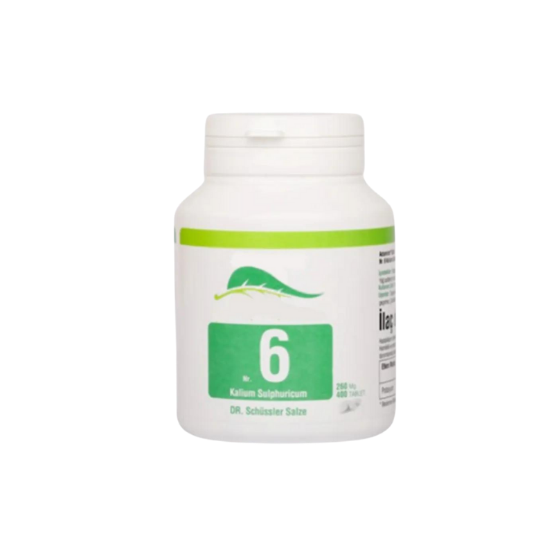 sas farma schüssler no.06 kalium sulfuricum 400 tablet ambalaj
